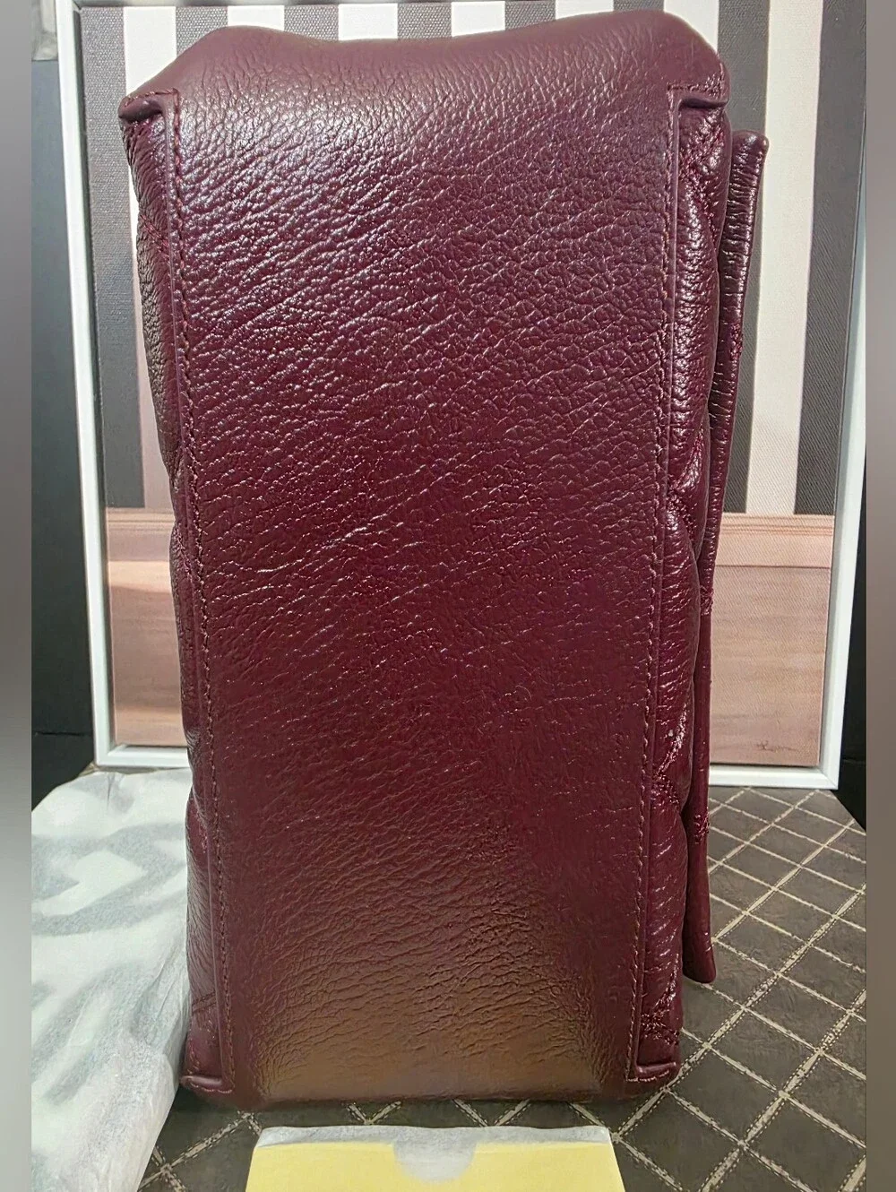 Marc Jacobs Quilted Leather Top-Handle Bag in Bordeaux